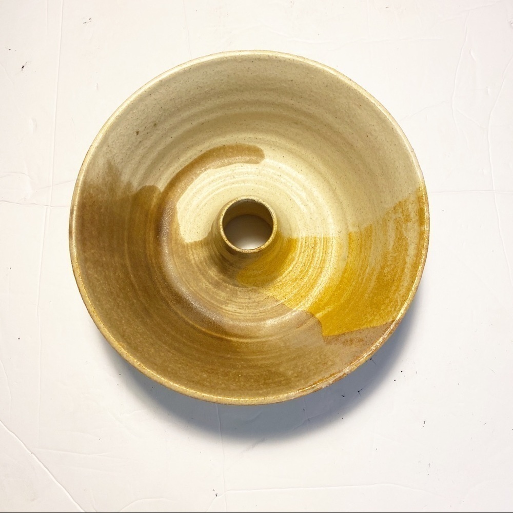 CLAY Pottery Small Bundt Baking Pan Dish